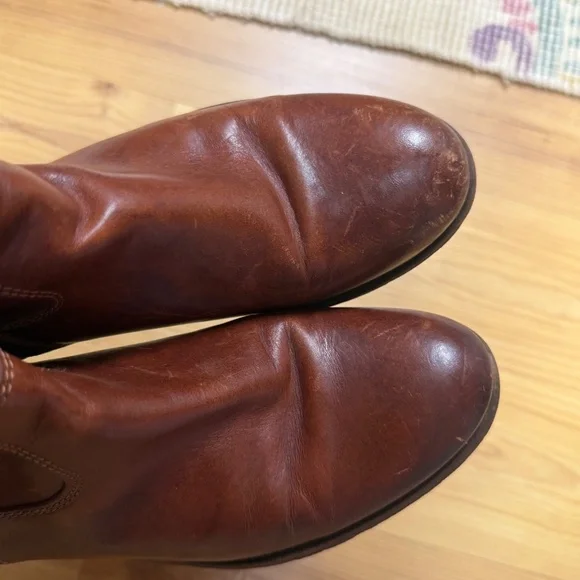 FRYE Women's Melissa Button Short Boot Booties Sz US 6 B Brown Leather - Picture 5 of 16